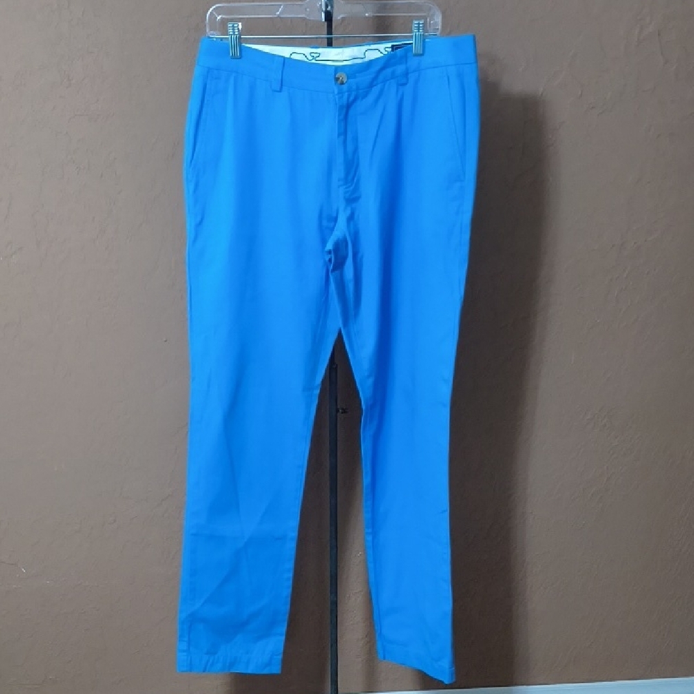 Vineyard Vines Men's Blue Flat Front Chinos Size 32X34
